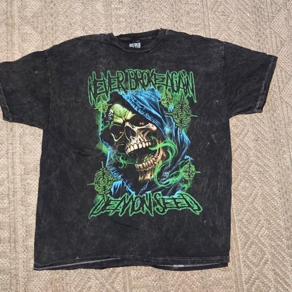 Never Broke Again Skull Graphic Tee XL NWOT